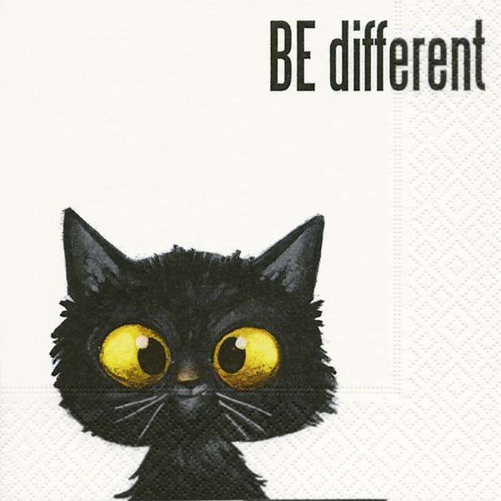 Paper + Design Schwarze Katze, Beige, Schwarz, Papier, Abbildung, 330 mm, 330 mm, 16,5 cm