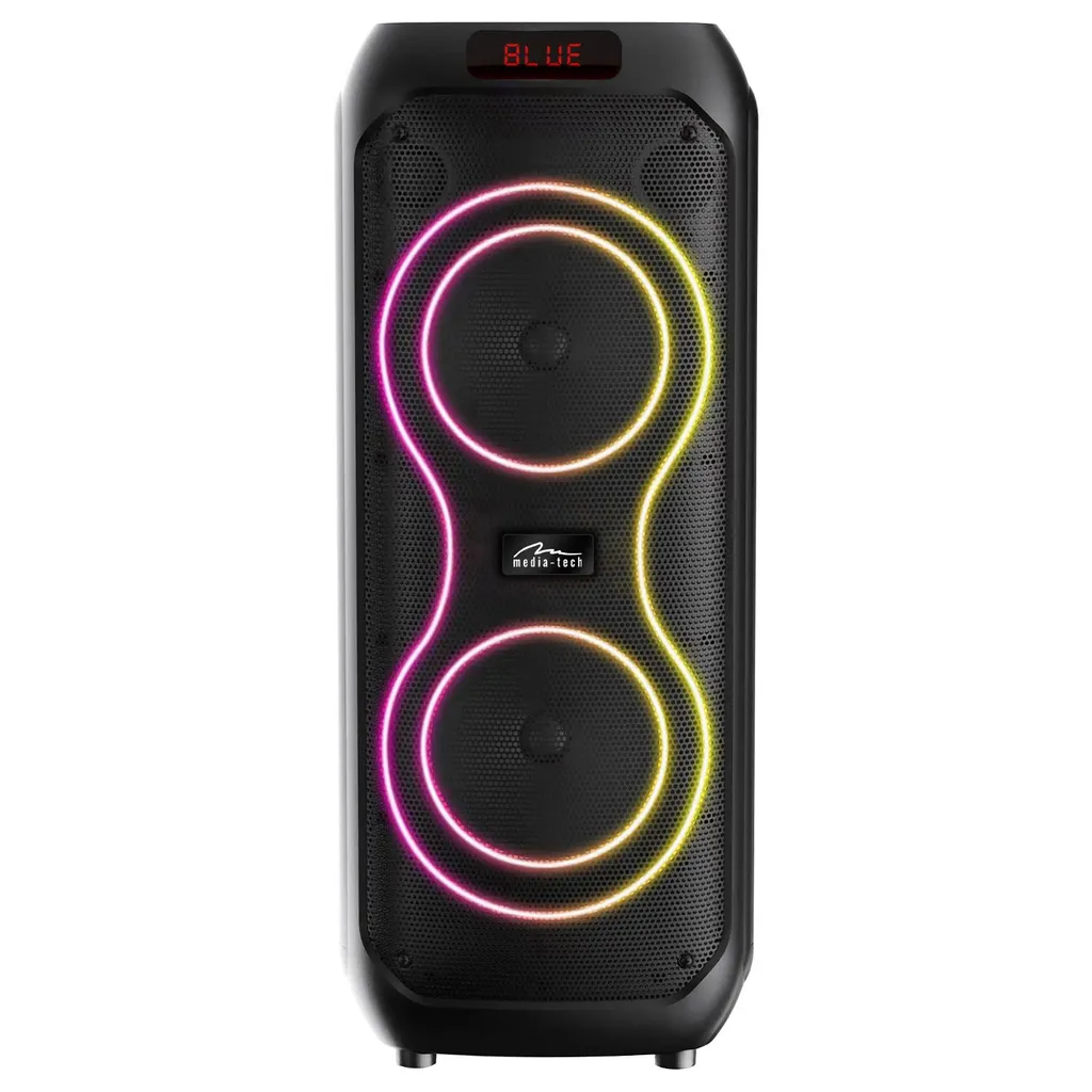 Enceinte Bluetooth 120W RMS puissante avec fonction Karaoké et MP3 USB