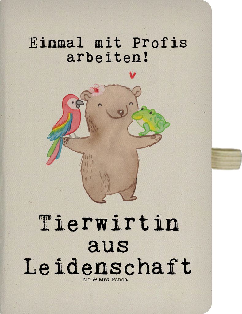 Mr. & Mrs. Panda Kladde Tierwirtin Leidenschaft - Transparent - Geschenk, Lustig, Bauernhof, Journal, din a5, Tagebuch, Witzig, Adressbuch, Spruch,...