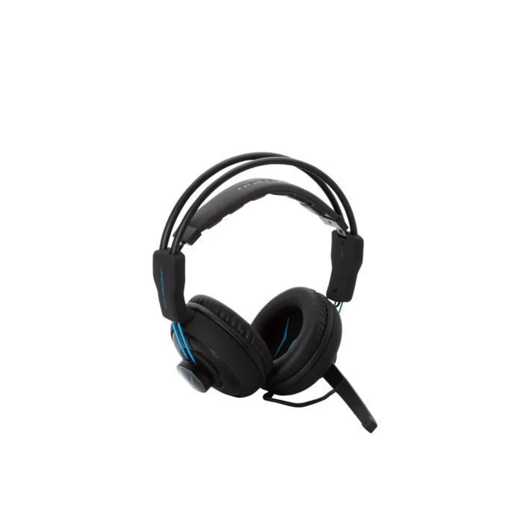 Casque de jeu filaire ERAZER MD 88640 pour PC et Console noir et bleu