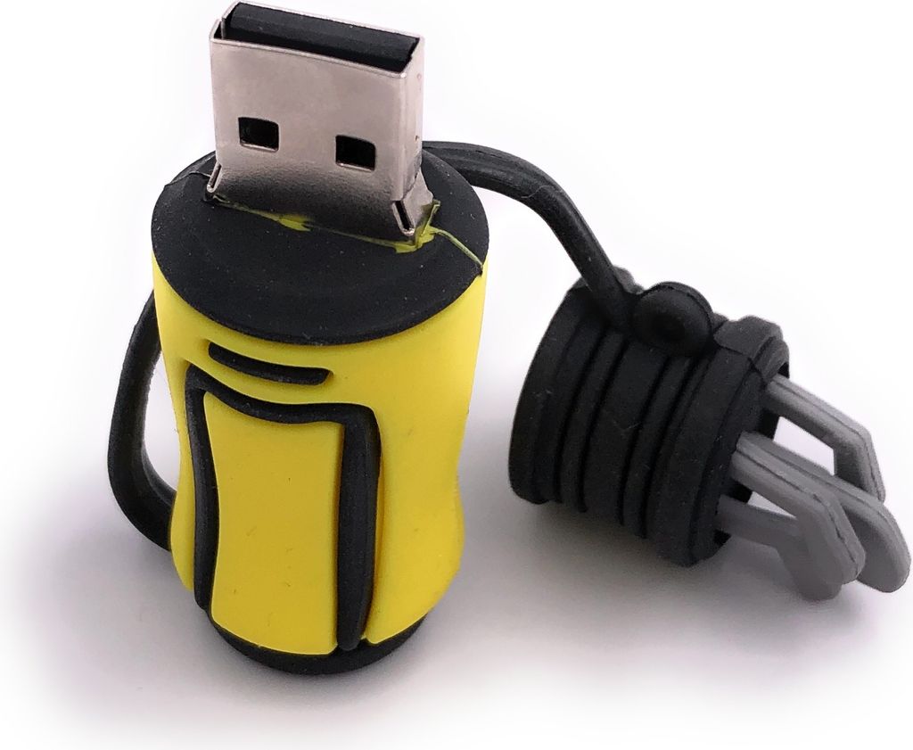 Onlineworld2013 Golf Sport Tasche Gelb Schläger Funny USB Stick 64 GB USB 3.0