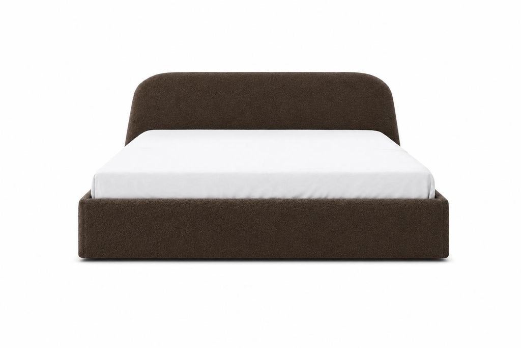 Designer Bett MORI 120x200 – weicher Samt, Metallrahmen inkl. Bettkasten
