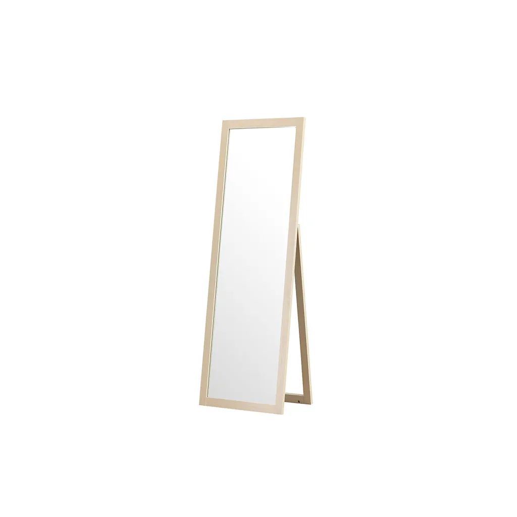 Grand miroir psyché Sebring 55x170 cm en bois blanchi pour la chambre