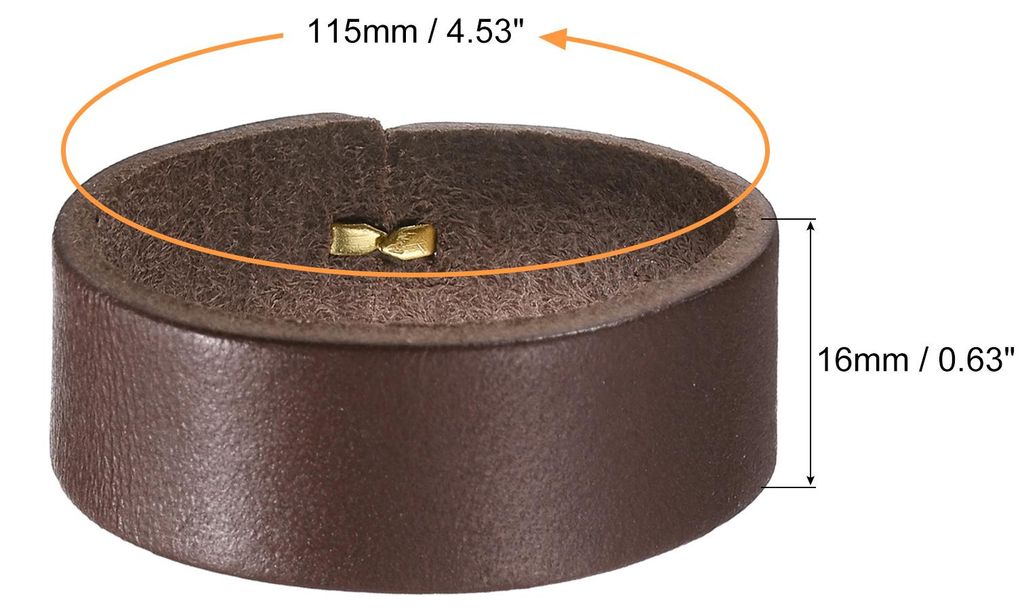 4Stk Leder Gš¹rtel Schleife Halterungen 11.5cm Au?enumfang Gš¹rtel Gurtband Ring Schnalle fš¹r Handwerker Tasche Gš¹rtel Fixierung (Kaffee)
