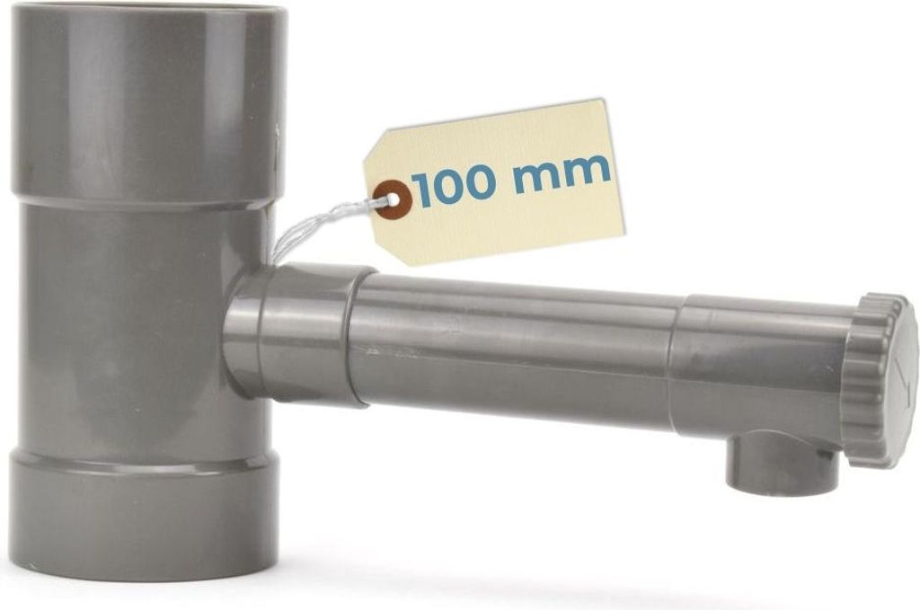 Wasserdieb Fallrohr Abzweig mit Hahn Regensammler Regendieb Fallrohr 100 mm Regenwassersammler Wassersammler für Regentonnen Regenrinnen Ablauf