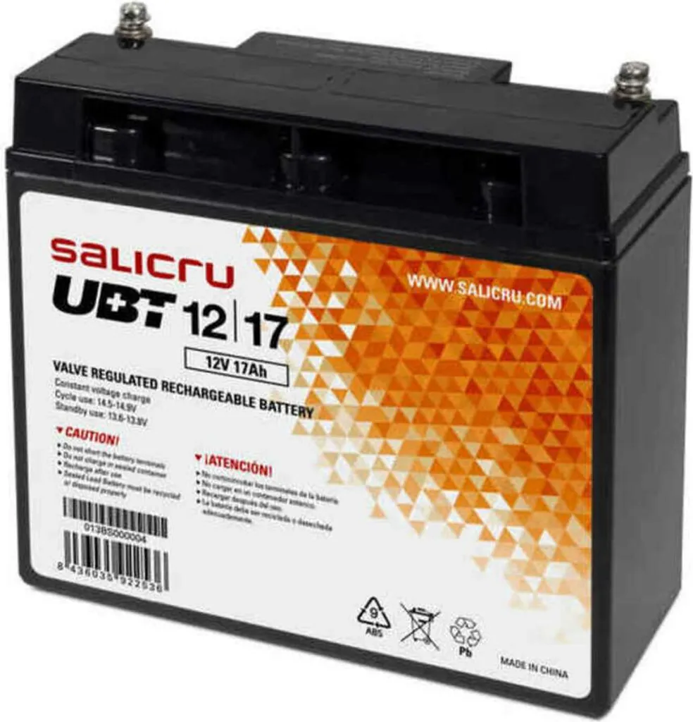 Onduleur Salicru UBT 12/17 - Batterie Rechargeable Interactive 12V 17Ah
