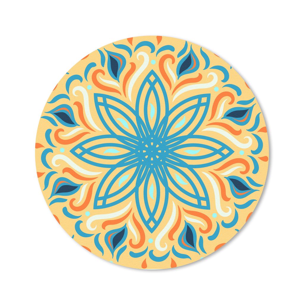 MuchoWow® Mauspad Mousepad Blume - Blätter - Blau 30x30 cm Produktbild 