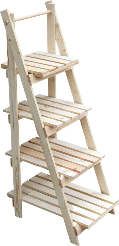 holz4home® Drabina do roślin z 4 półkami I Wymiary: 52,5 x Zdjęcie produktu 