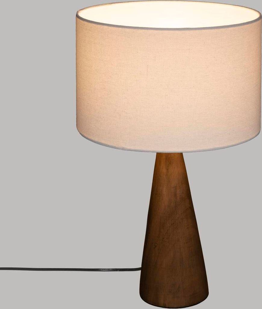 Nacht Tisch Lampe Leuchte Tischleuchte Lampe auf Holzsockel Produktbild 