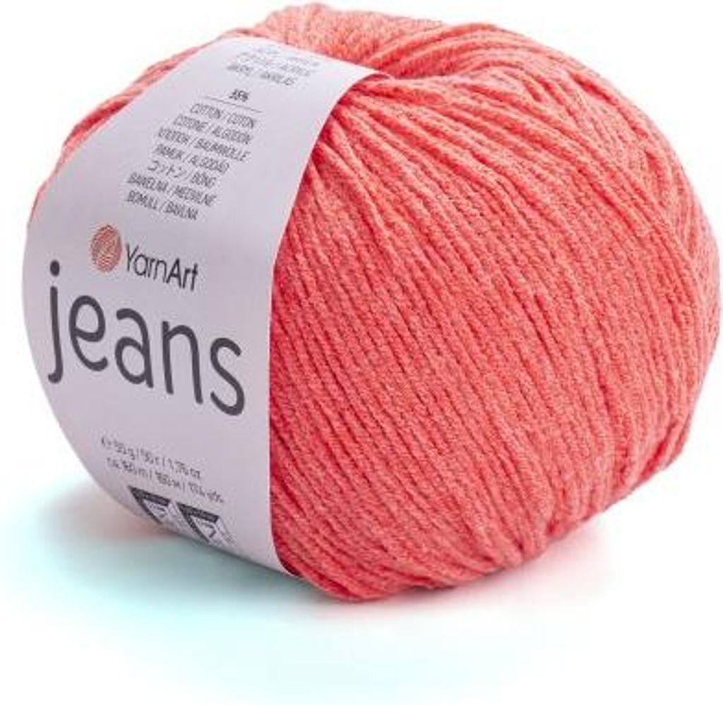 YarnArt Jeans 61 Koralle – Weiches Baumwollgarn für Produktbild 
