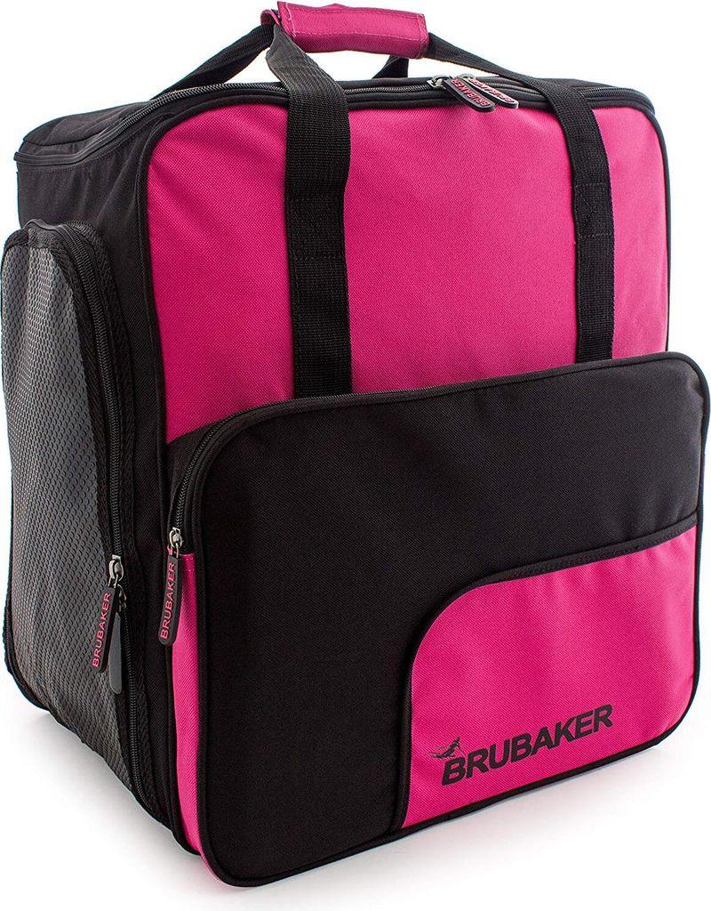 BRUBAKER Super Function Skischuhtasche Helmtasche Skischuhrucksack Pink Schwarz