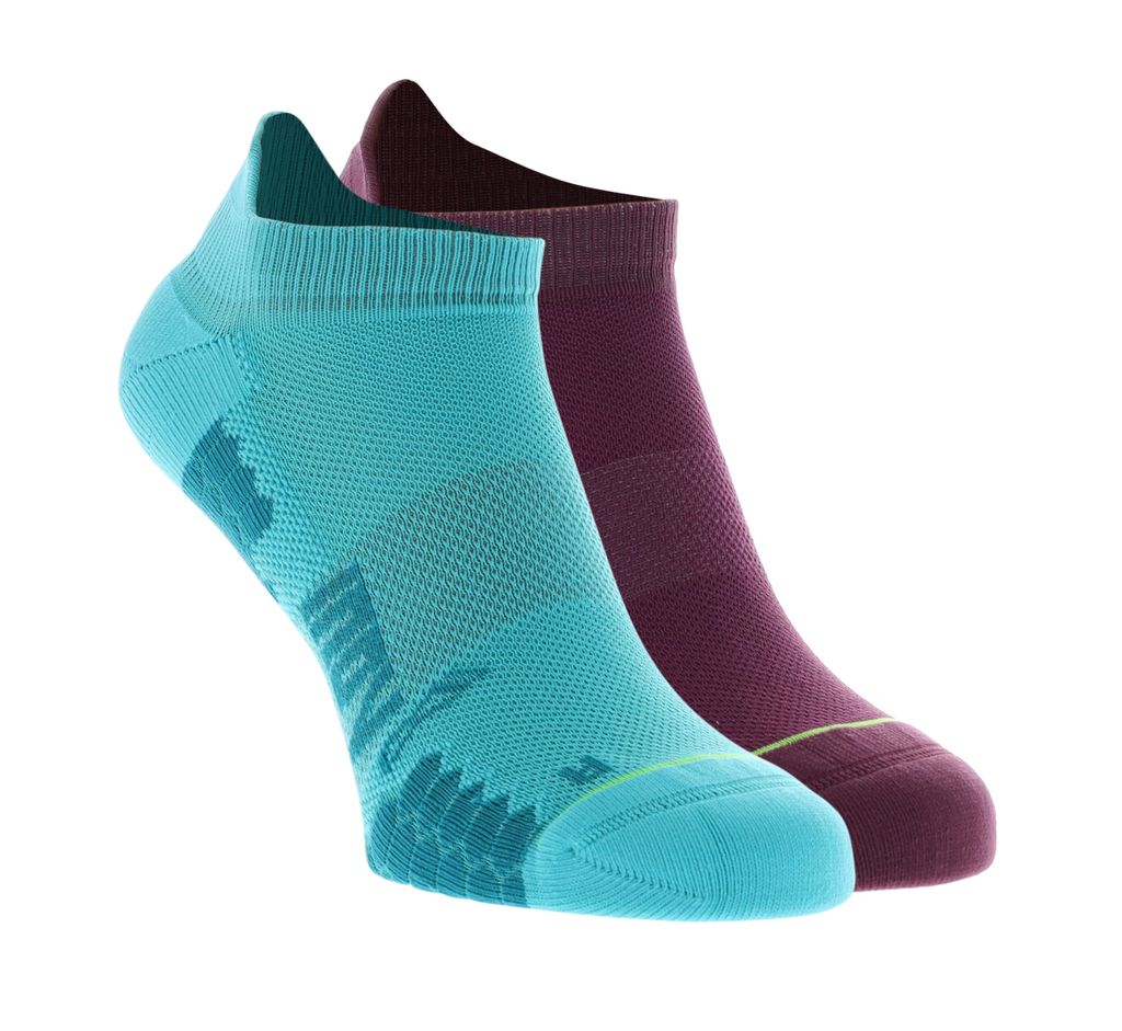INOV-8 Trailfly Socken niedrig blaugrün/lila l