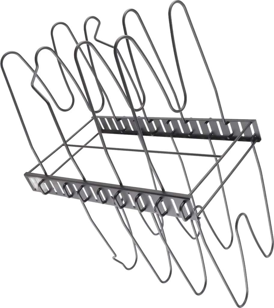 Range-couvercles extensible en métal noir pour placards et comptoirs