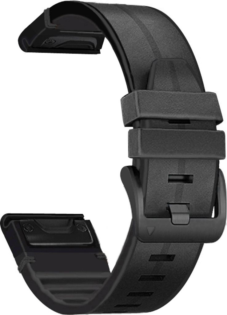 INF Řemínek TPU na hodinky Garmin Fenix 7X/6X/5X 26mm Černá Obrázek produktu 