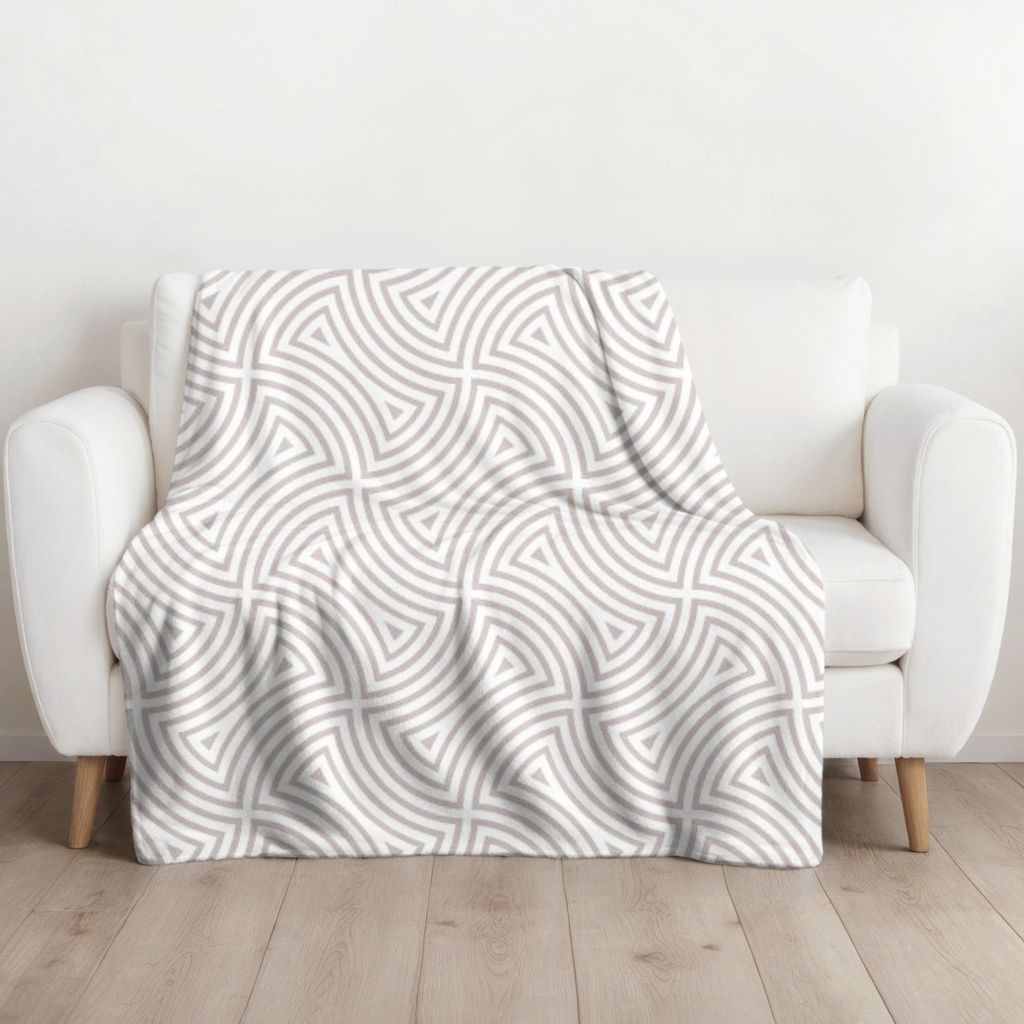 Wohndecke Sand Line zweifarbiges Design zum Wenden, das Produktbild 