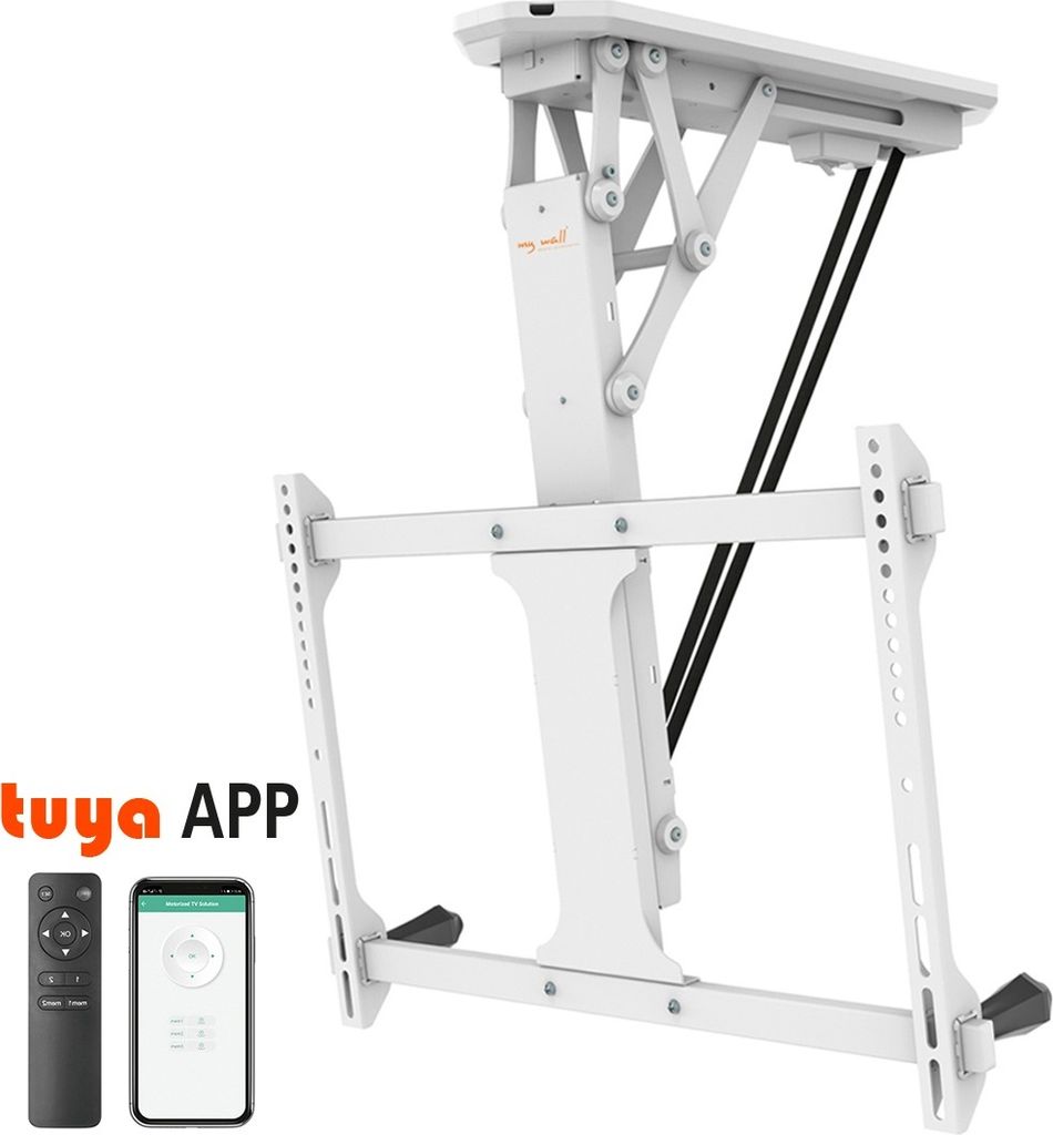 Mywall Motorisierte TV-Deckenhalterung – Schwenkbar, Neigbar Bis 75° Für 32-70 Zoll!