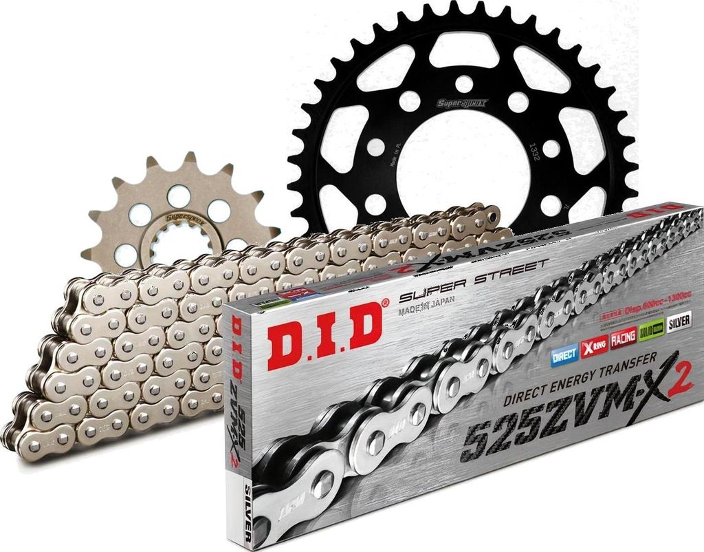 DID Kit Stahl Kompatibel mit Honda CB500 /R /S 94-03 15-40-108 DID525ZVM-X2 (S&S) Endlos
