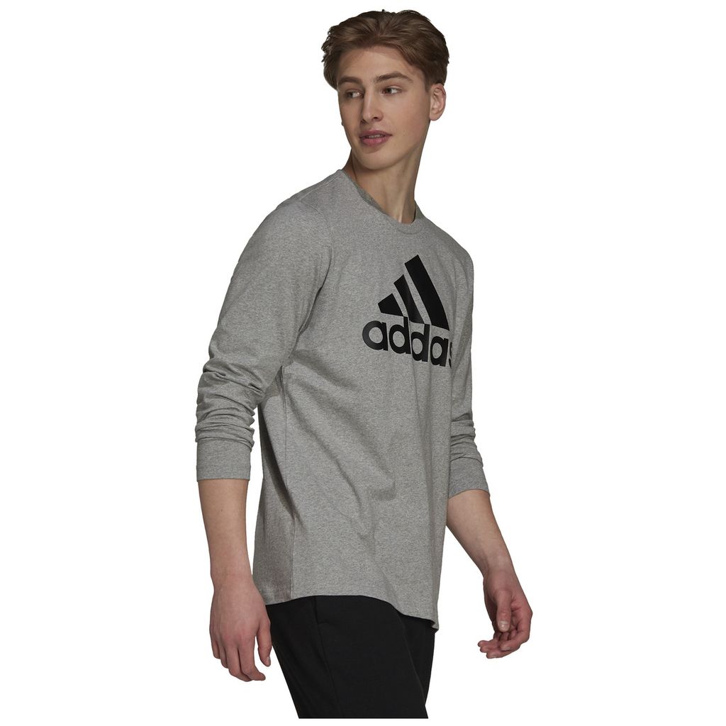 adidas Herren Langarm T-Shirt M BL SJ LS T 3XL Grau / Schwarz