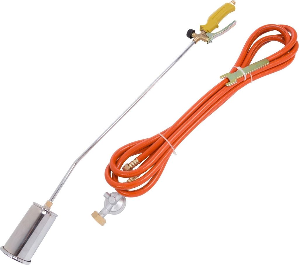 Toolland Unkrautbrenner, gasbetrieben, Druckregler, Schlauch 5 m
