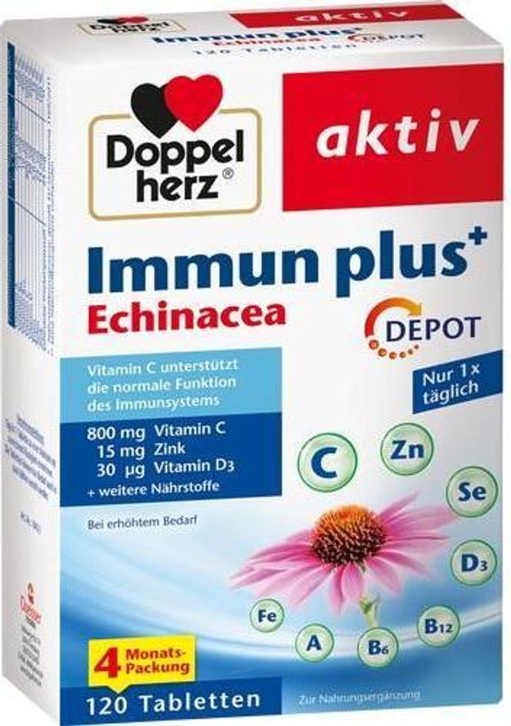 DOPPELHERZ Immun plus Echinacea Depot Tabletten Produktbild 