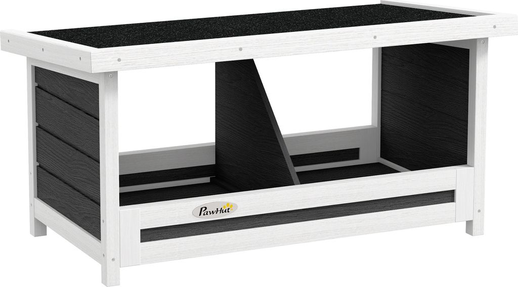 PawHut Legenest für Hühner Hühnernest aus Tannenholz Eiernest für Geflügel mit wetterbeständigem Asphaltdach, 66 x 37 x 34 cm, Grau