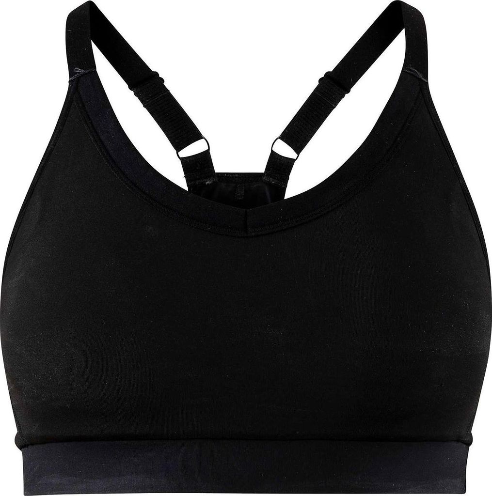 CRAFT Damen Sport-BH gepolstert, Unterstützung für mittlere bis hohe Belastung, Größe M, schweißableitend, verstellbare Träger, breites Unter...