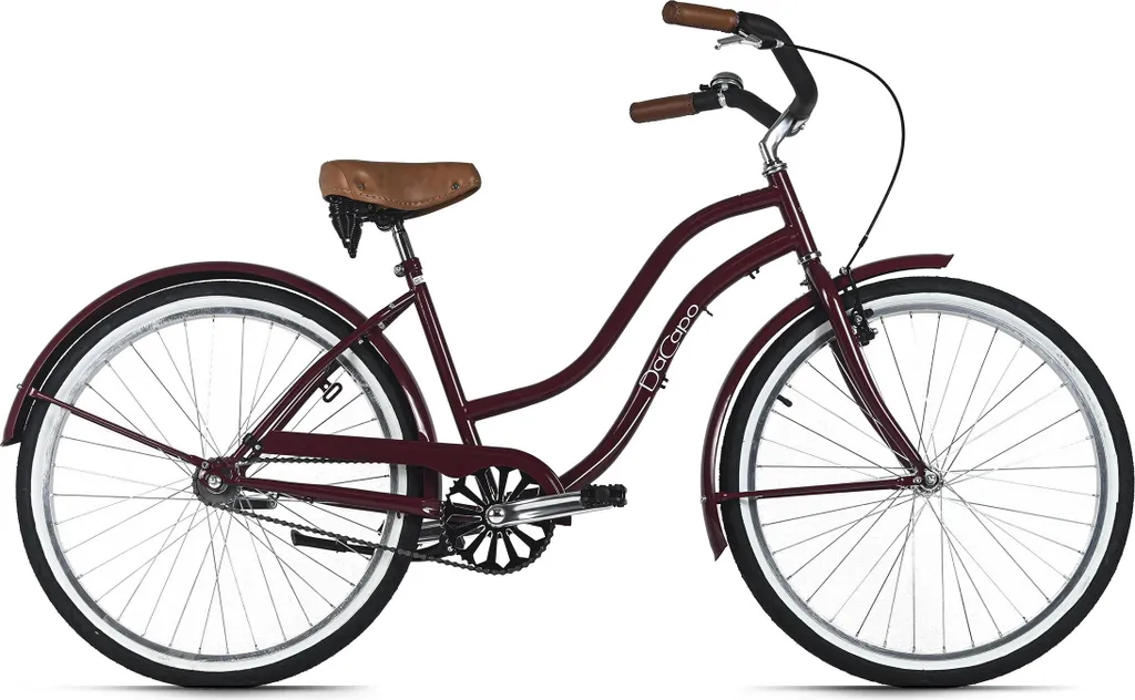 Vélo confortable sans mal de dos DaCapo Beach Cruiser Rouge 26 pouces - 2