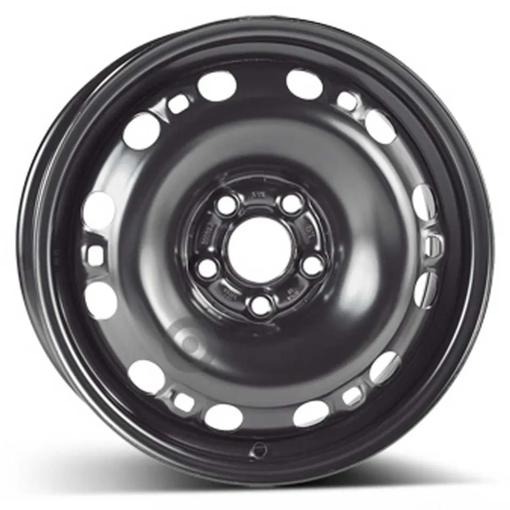 Roue en fer ALCAR ACCIAIO 8000 6x15 5x100 ET43 Noir pour Pneu Neige