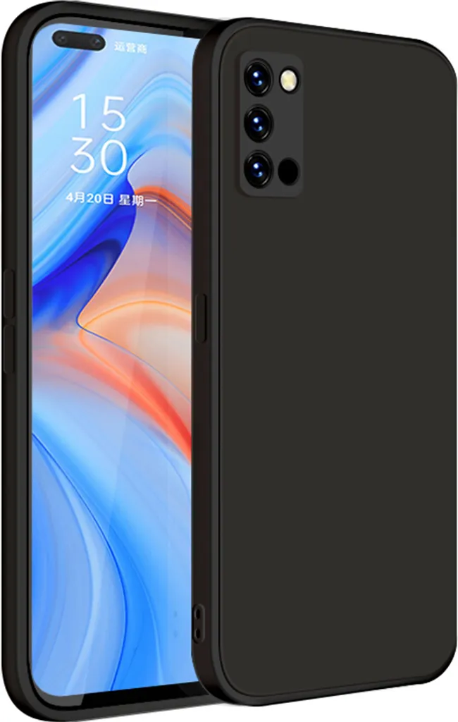 Cover Nera OPPO Reno4 Pro 5G Liquid Silicone - Stile Minimal