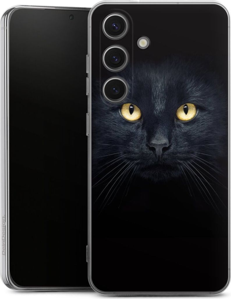DeinDesign Handyhülle für Samsung Galaxy S25 Silikon Hülle Case Smartphone Schutzhülle Auge Katze schwarz