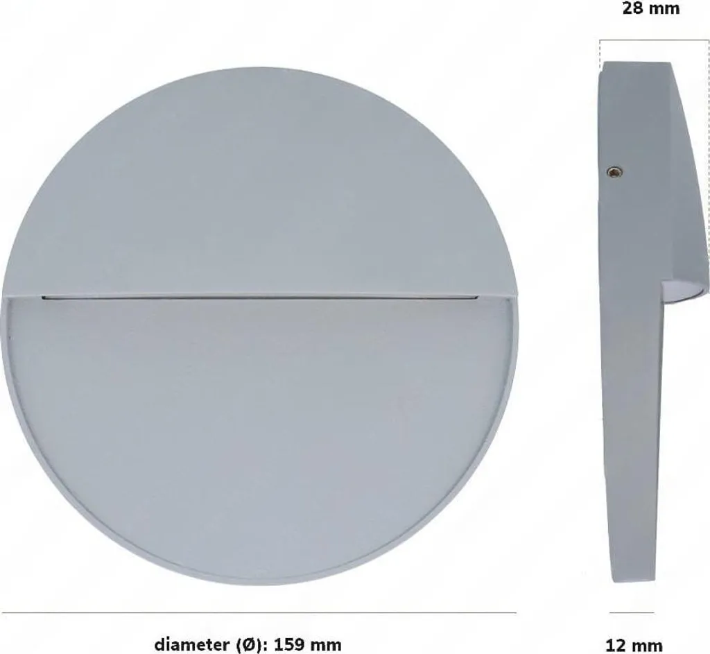 Applique Murale LED Design IP54 Gris 3000K pour Balcon et Façade Maison - 5