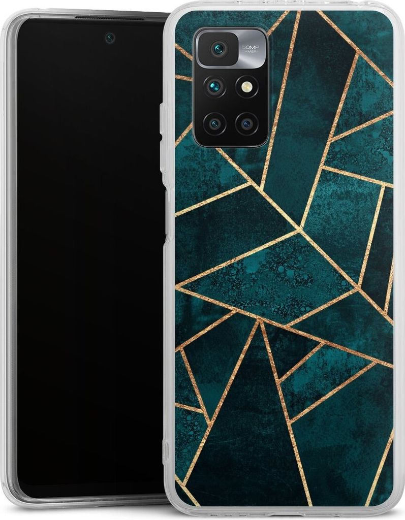 DeinDesign Handyhülle für Xiaomi Redmi 10 2022 Silikon Hülle Case Smartphone Schutzhülle Elisabeth Fredriksson Gold & Kupfer Stein