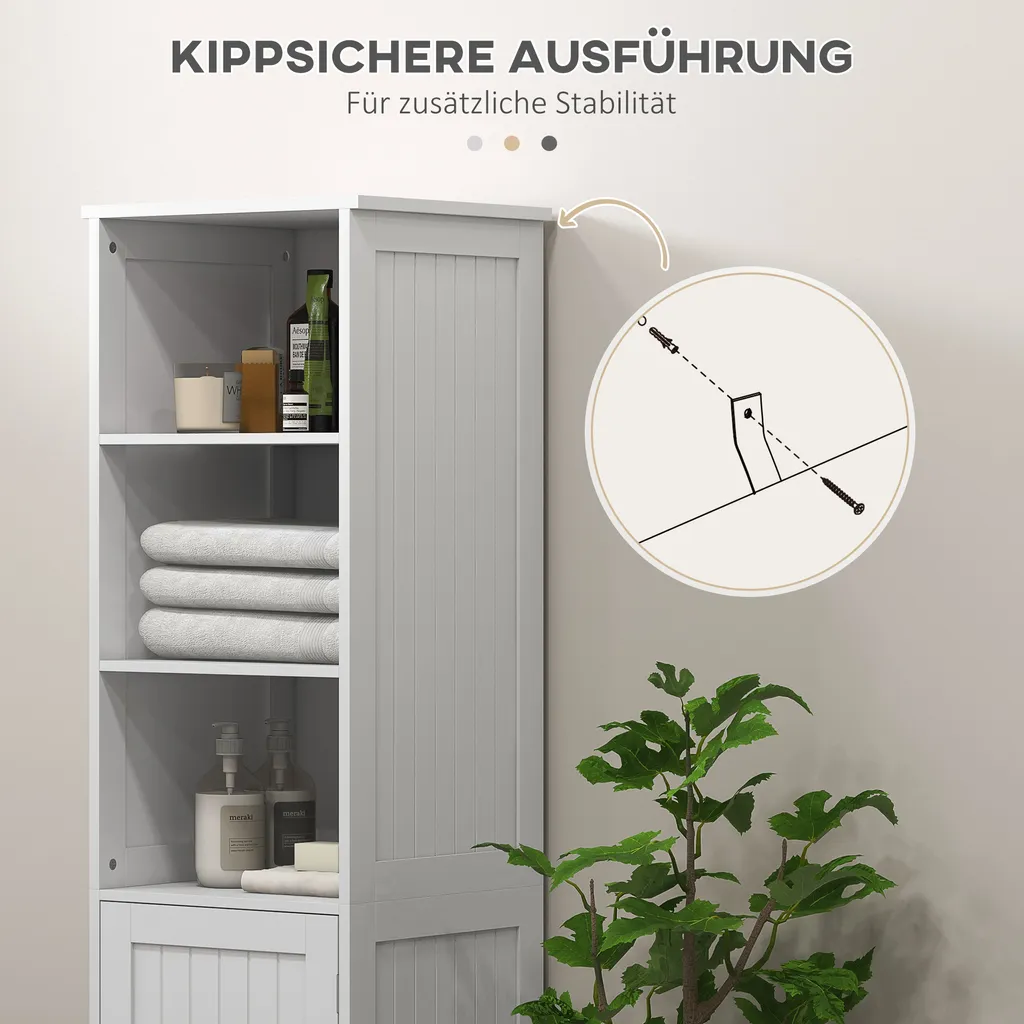 Armoire de rangement compacte avec 3 compartiments ouverts - 16