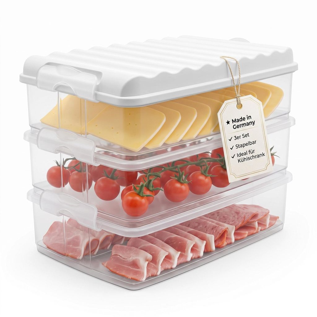 BigDean Aufschnittboxen 3x 2,5L mit Deckel 6-teilig | Produktbild 