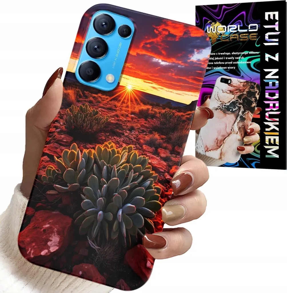 Cover Design Deserto Messicano per Oppo Reno 5 4G 5G con Vetro