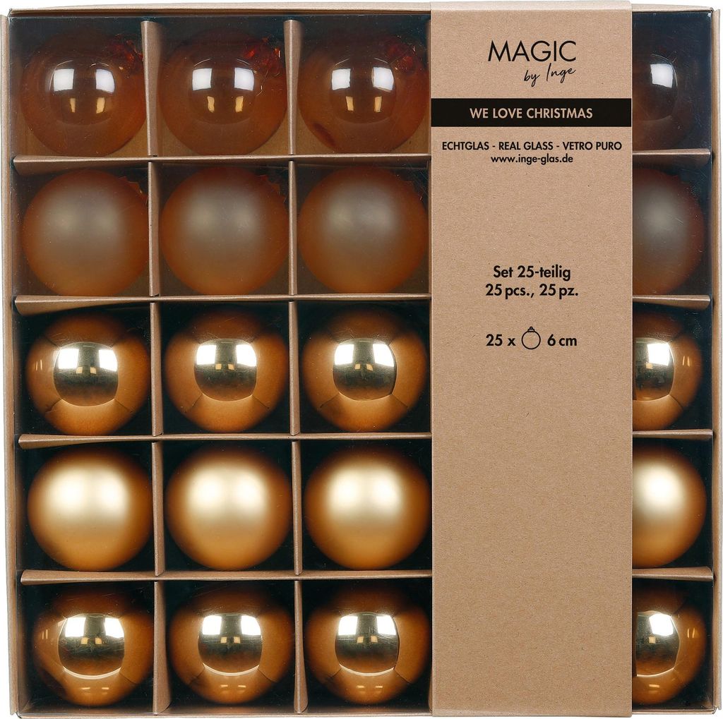 Inge‘s Christmas Decor 55205P419, Ozdobna kula świąteczna, Zdjęcie produktu 