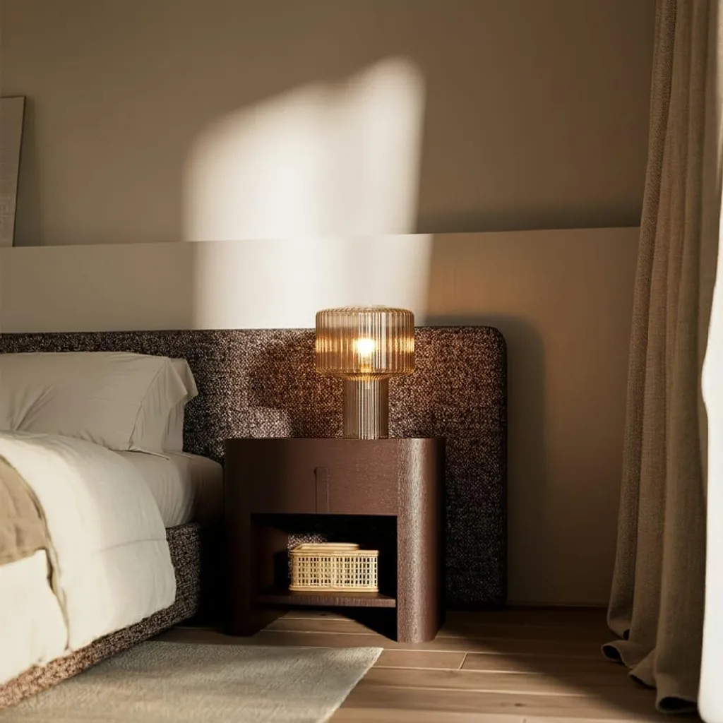 Lampe Ferano Ambra pour stopper l'éblouissement avec son verre strié E27 - 2