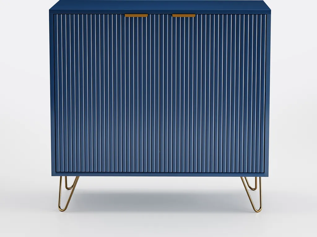 Meuble de Rangement Bleu Gain de Place pour Bureau ou Chambre