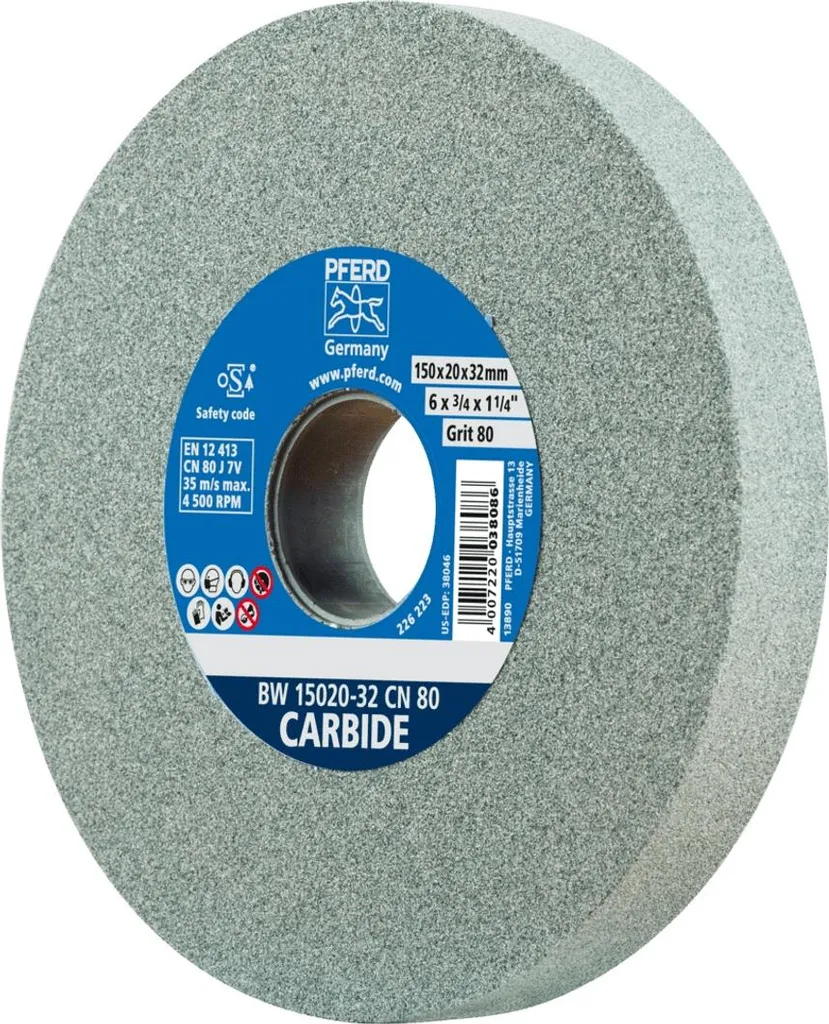 Risolvi l'Affilatura del Carburo con PFERD SiC80 150x20x32 mm