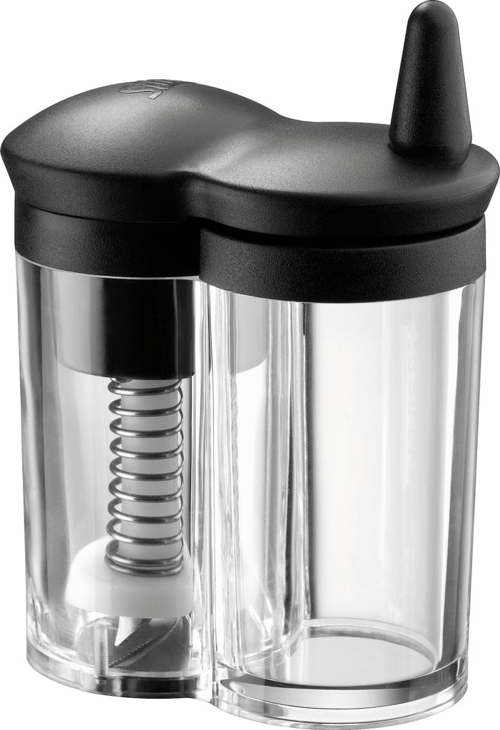 Silit Mulino Muskatmühle mit Reservebehälter, Glas, Kunststoff, Muskatreibe, Muskatnussmühle