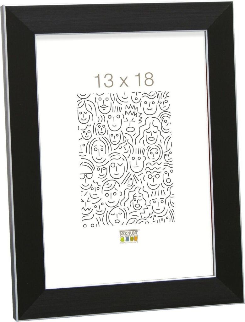 Deknudt Kunststoffrahmen S41VK schwarz 20x30 cm mit Premiumglas