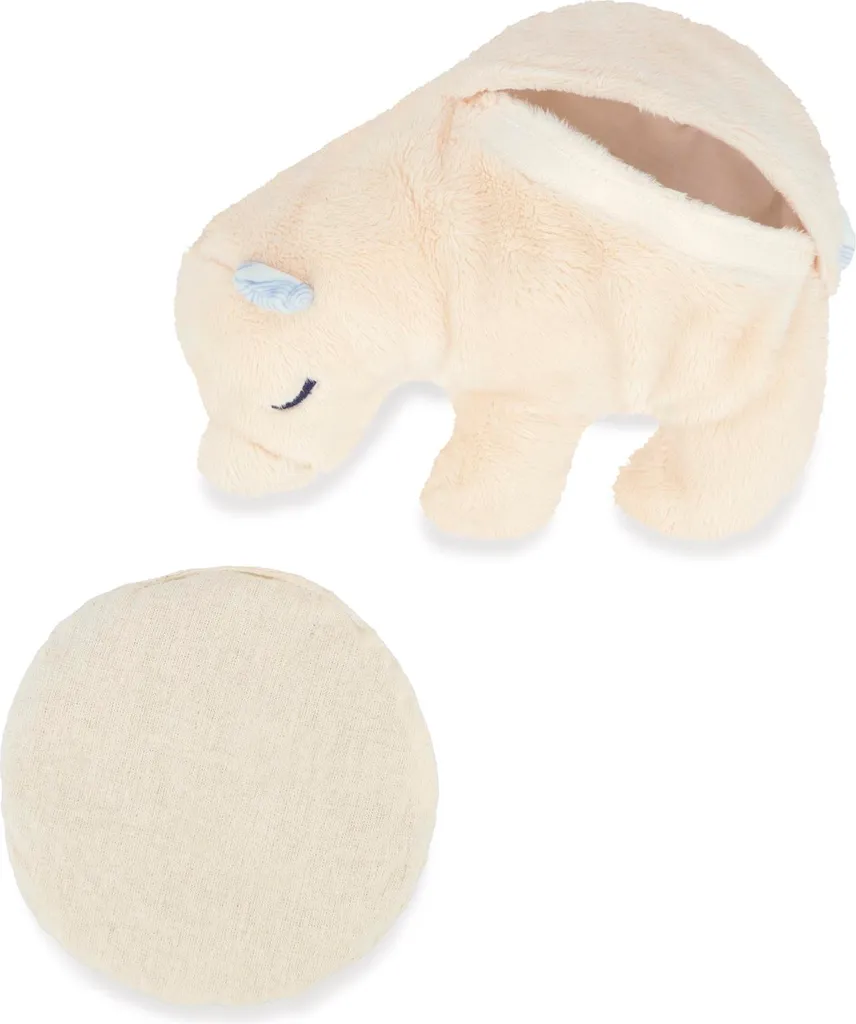 Kaloo Ours polaire chauffant : peluche bouillotte déhoussable pour enfant
