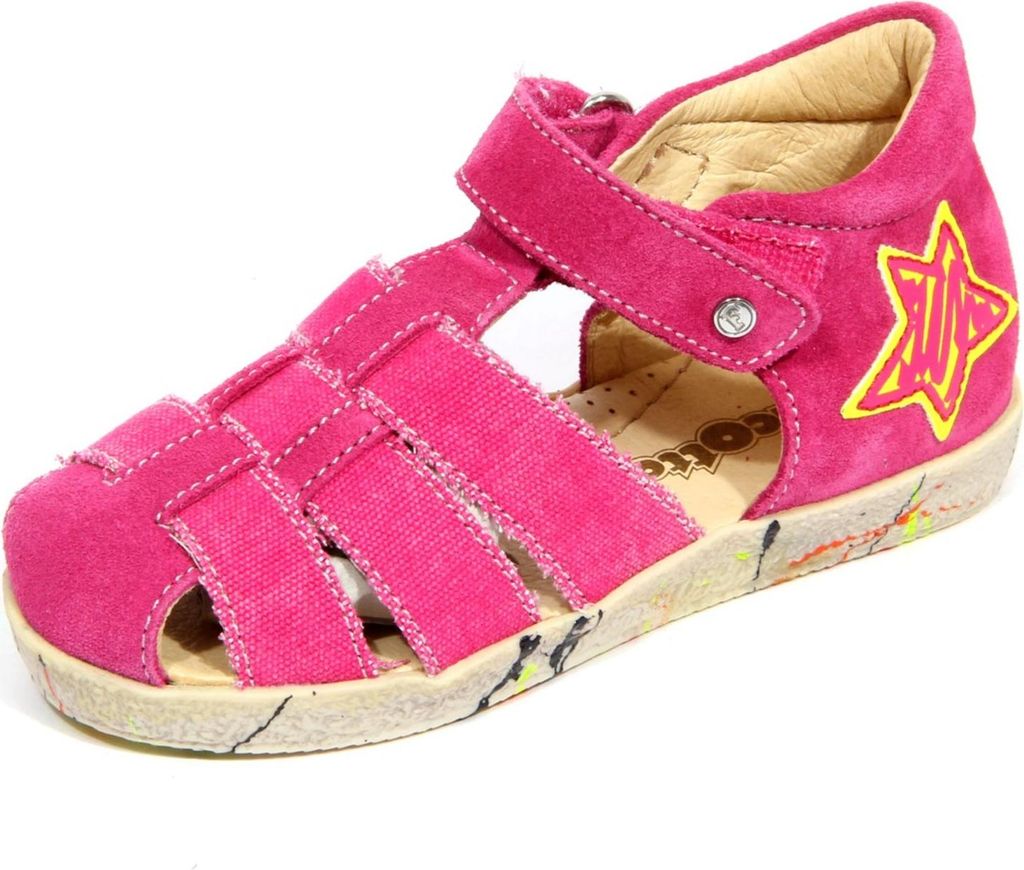 H3520 sandalo bimba girl FALCOTTO kids suede/textile sandals fuxia