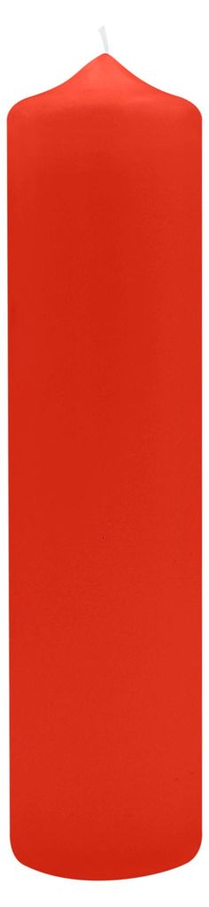 Spitzkopf Stumpen Kerzen Paprika Rot 25 x Ø 6 cm, 8 Stück