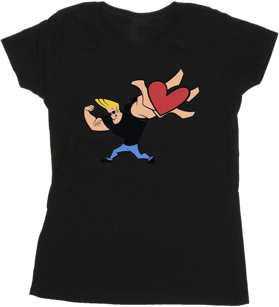 Johnny Bravo - T-Shirt für Damen BI24868 (S) (Schwarz) Produktbild 