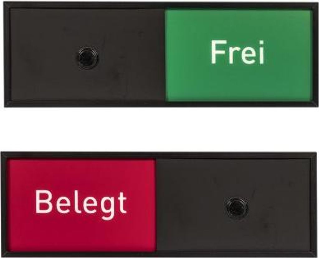 MADRID Black Line Frei-/Belegt Anzeige | Alu schwarz eloxiert | 50x150 mm | S...