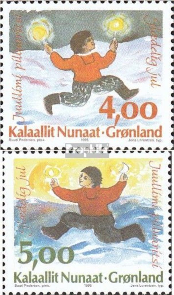 Briefmarken Dänemark - Grönland 1995 Mi 279-280 (kompl.Ausg.) postfrisch Weihnachten