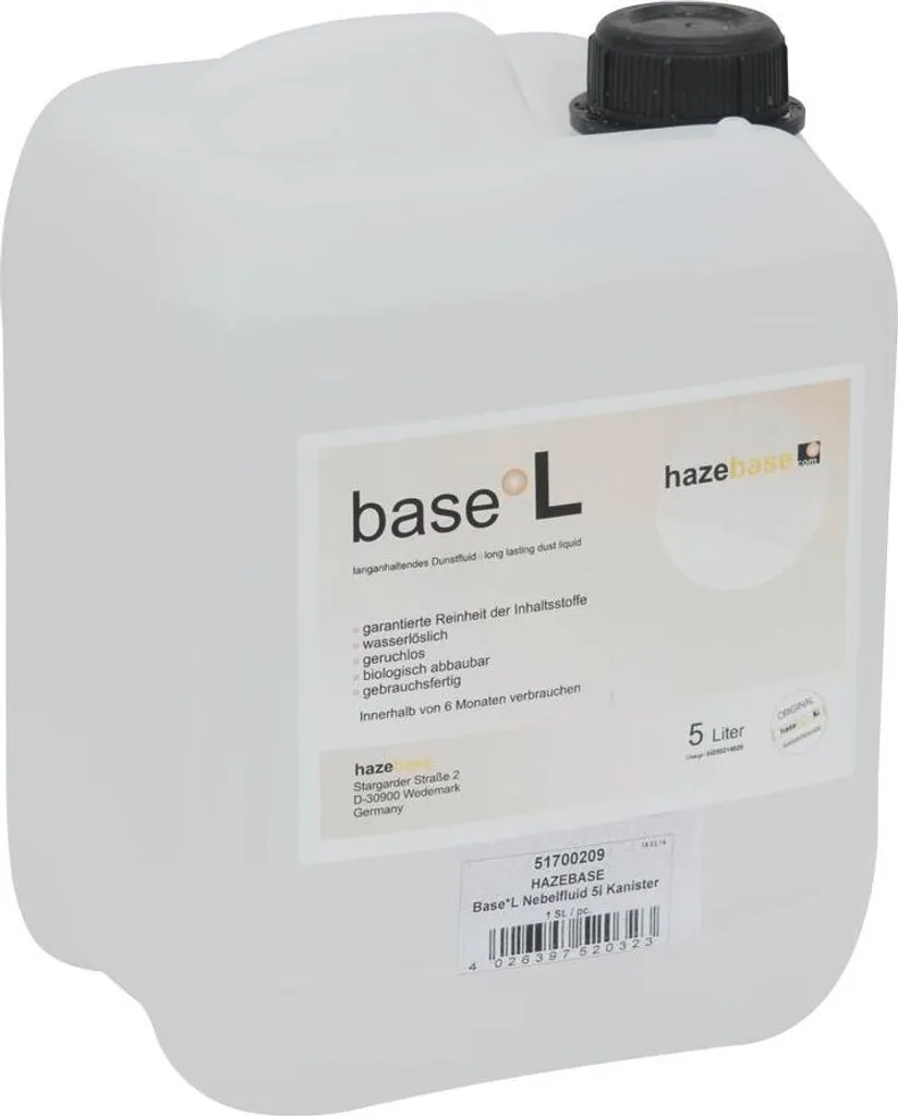 Liquide pour machine à fumée Base*L 25l effet brouillard scène