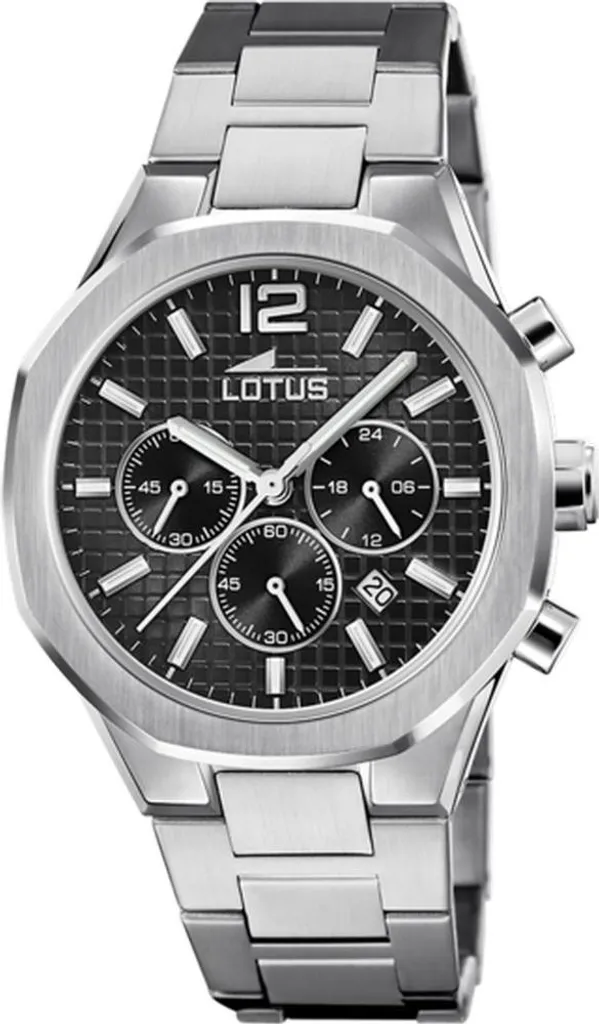 Montre Lotus Homme 18847/3 Bracelet Acier Inoxydable Argenté et Bleu
