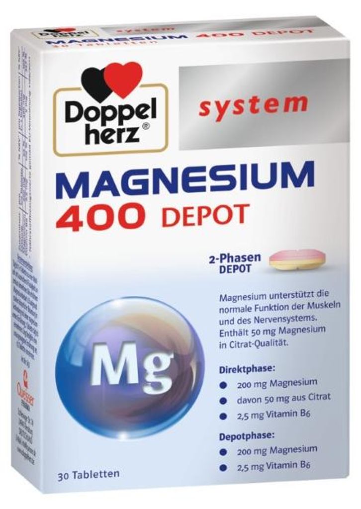 Double Heart System Magnesium 400 Depot Tablets, 30 tablet Obrázek produktu 
